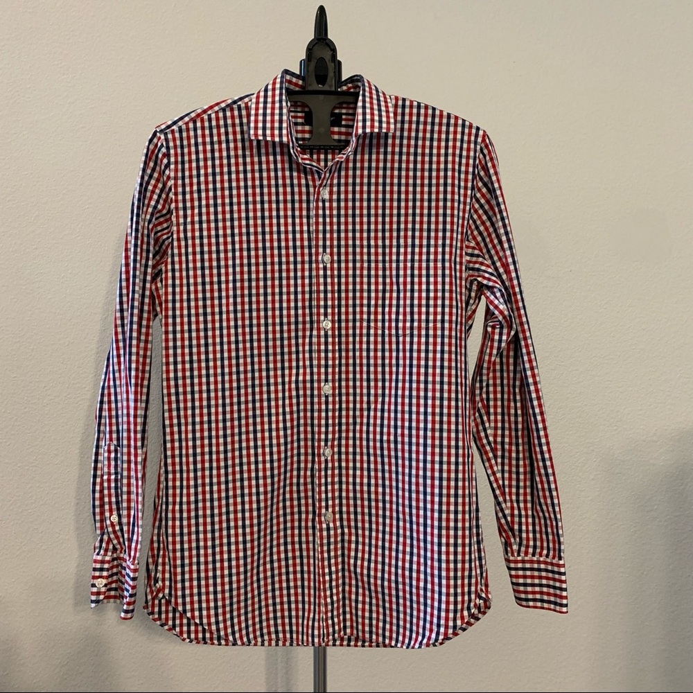 Thompson Shirtings by J. Crew Gingham Plaid Long Sleeve Shirt